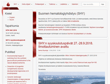 Tablet Screenshot of hematology.fi
